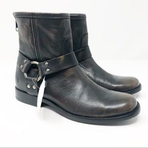 Frye Phillip Harness Leather Bootie Size 6.5